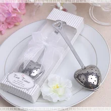 100 шт. практичная ложка-ситечко для чая в форме сердца из нержавеющей стали фильтр с ручкой для душа свадебный подарок wen6132