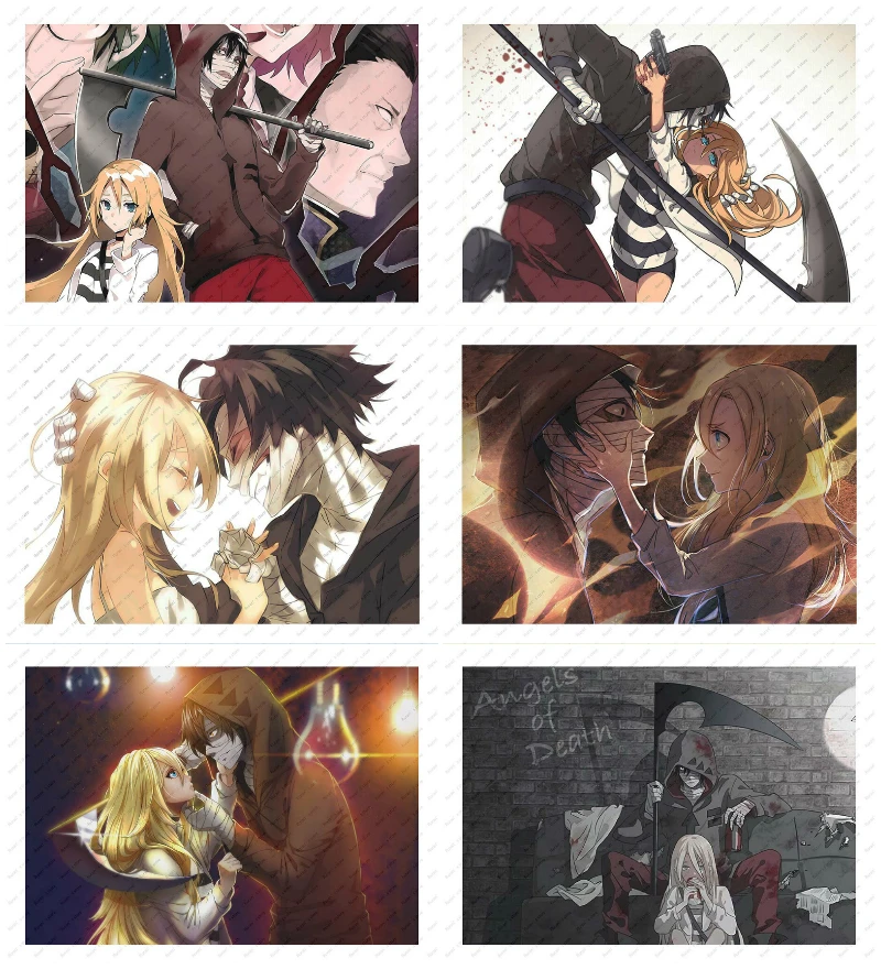 

Angels Of Death White kraft poster Poster wall sticker Japanese Anime Poster Decorative paintings