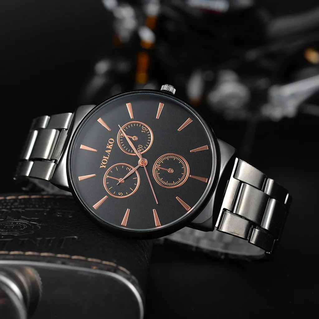 

2019 Men's Quartz Stainless Steel Band New Strap Watch Wrist Watch Clock Men Business Relogio Masculino Bracelet Watches Gift