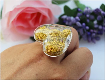 

Free shipping !!50sets 32x35MM Love Heart Liquid Rings, Bubble Vial rings, Glass Cover Vials, Liquid Rings, glass globe rings