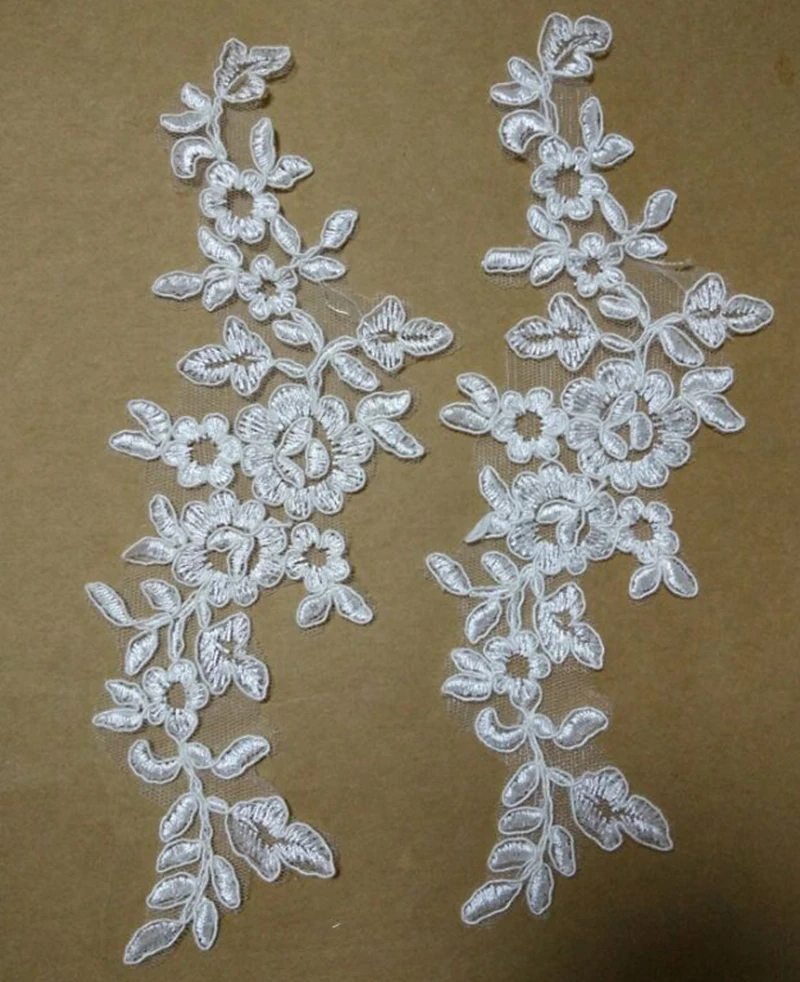 

10Pcs Lace Applique Headwear Flower Lady Motif Venise Lace Trim Wedding Dress Bridal Veil Garment Accessories