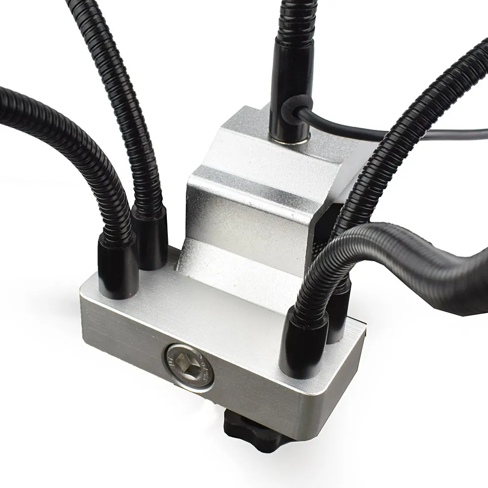 NEWACALOX светодиодный 3X лупа скамейки тиски, стол зажим для пайки Ручной паяльной станции USB 5 шт. гибкие руки Третий ручной инструмент