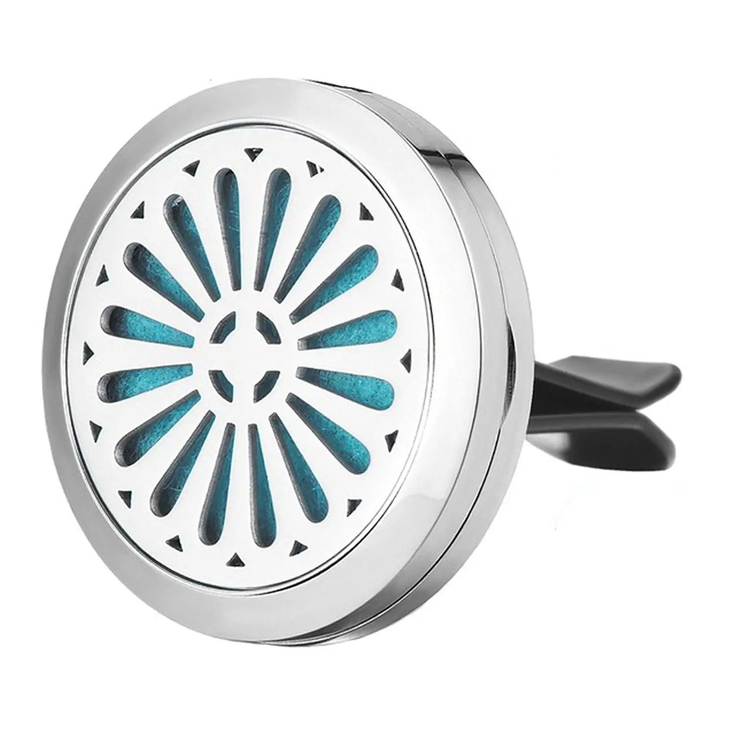

Car Air Freshener Essential Oil Aromatherapy Vent Diffuser Locket With Clip Premium Stainless 316 Steel flower vent 30mm