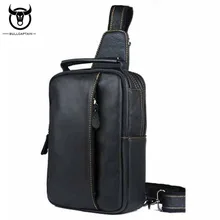 BULLCAPTAIN Высокое качество Натуральная кожа нагрудная сумка от известного бренда, Для мужчин Дорожная сумка Messenger Сумка через плечо перевязь нагрудная сумка на спине