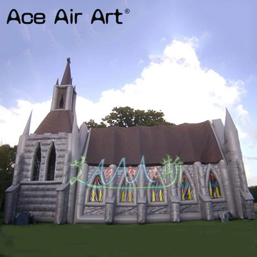 

Customized new products large inflatable wedding house tent Inflatable Christian church tent with blowing