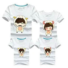 Family Look 2016 Funny T Shirt Cartoon Men Brand Clothing Skate Harajuku T-shirt Korean Sheep Polera Hombre Tshirt Anime Clothe