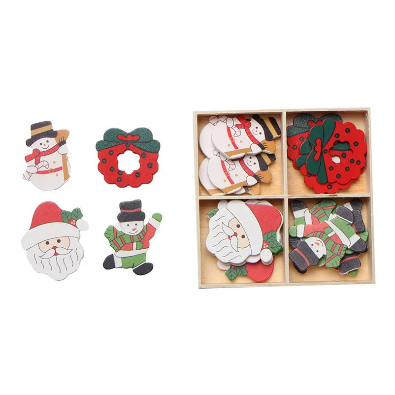 20pcsbox Christmas Wooden Labels Christmas Closet Window Wall Stickers Decor Christmas Decorations For Home N22 (2)