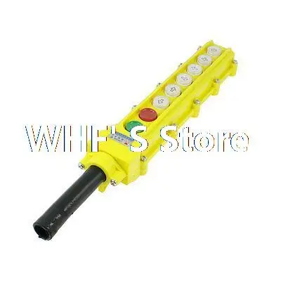 

Rain Proof Crane Hoist 6 Way Push Button Switch Control Station Up Down AC 250V