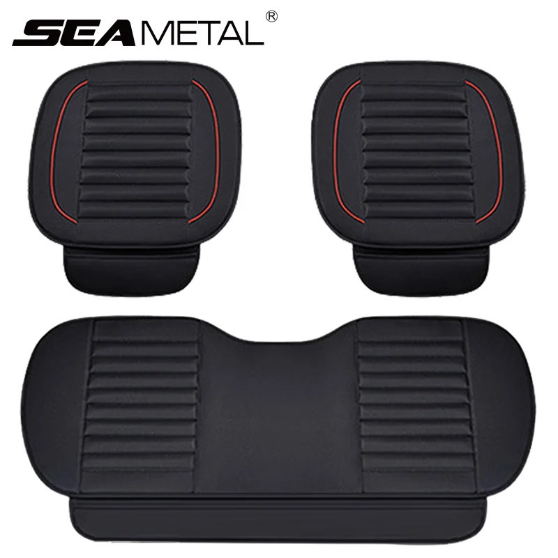 

Newest Car Seat Covers Breathable Car Interior Seat Cover Set PU Leather Cushion Black Pad Mat Auto Supplies Chair Accessories