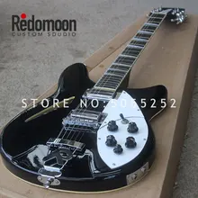 Фабрика на заказ рикенбэк электрогитара 12 струн черный цвет полый корпус музыкальный инструмент магазин