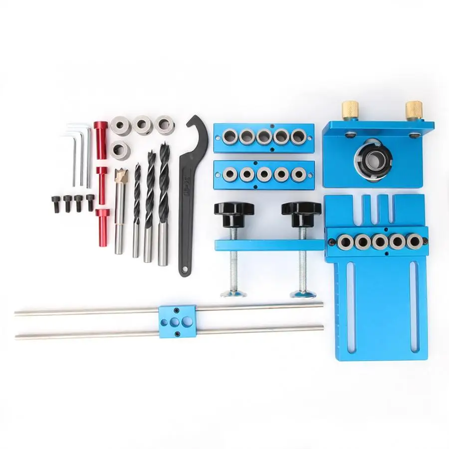 Hole Locator Aluminum Dowel Jig Drill Guide Set 6/8/10mm Hole Punch Locator Woodworking Position Tool