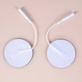 

Non-woven 50bags=100pcs Reusable Self-Adhesive Electrode Pads Patch for Tens Digital Meridian Massage Round Pain Relief 40mm