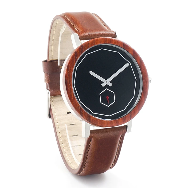 BOBO BIRD M28 Rose Sandalwood With Metal Analog Quartz Watch For Men Luxury Brand reloj hombre 2017 As Gift