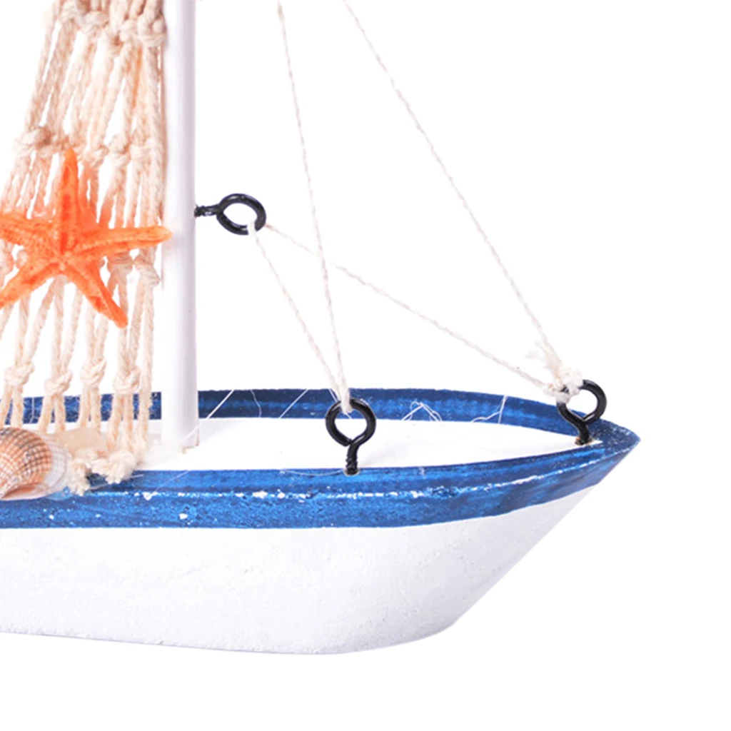 Ретро деревянная лодка в средиземноморском стиле модель морское украшение игровая коллекция карт