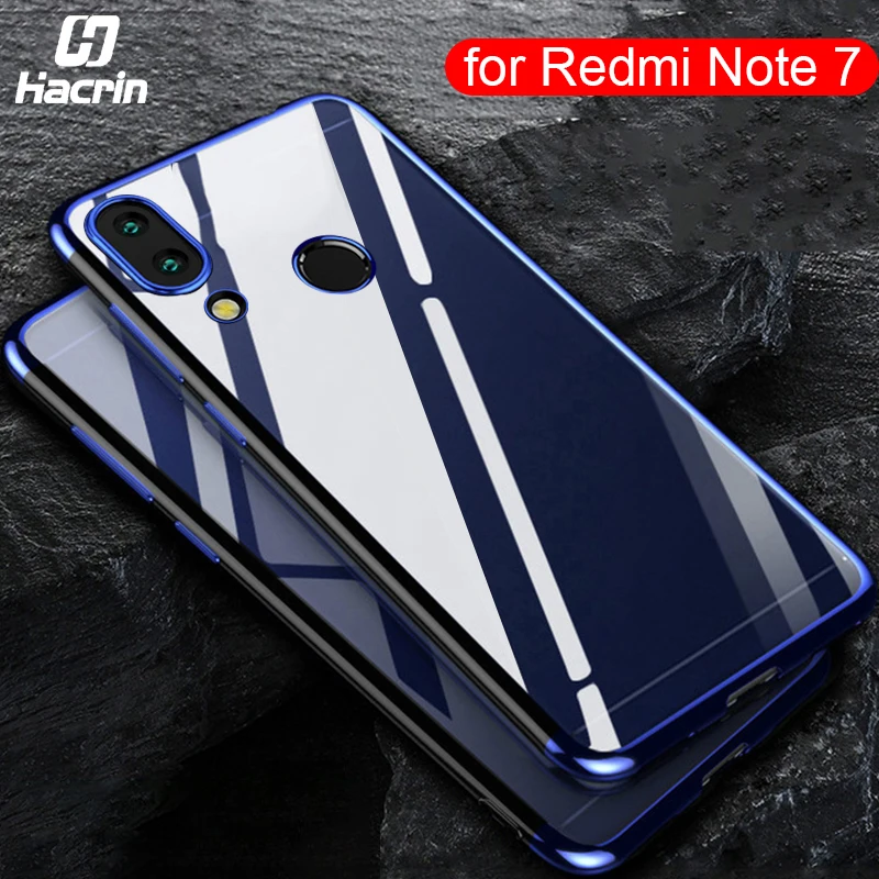 

Case for Xiaomi Redmi Note 7 Cover Bumper Shockproof Soft Silicone Case Transparent Plating Cover for Redmi Note 7 Pro Case