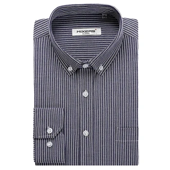

2018 Summer Brand Men's Casual Shirt Men Striped Dress Shirts Men Long Sleeve Big Size Black Luxury Mens Shirts Clothes Camisas