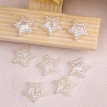 

1000pcs/lot 11mm Ivory imitation Flatback ABS Half Pearl Beads Star Cabochon Beading Jewelry Material Sewing Fittings DIY