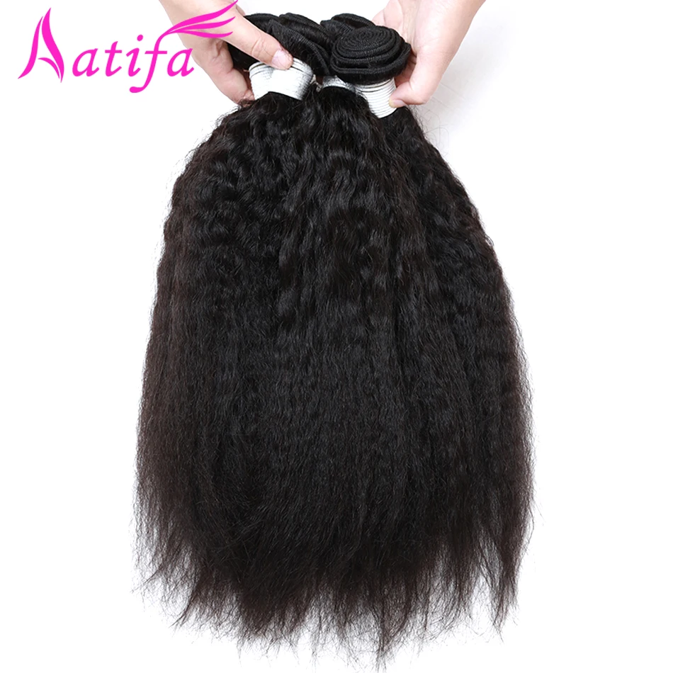 

Kinky Straight Hair Peruvian Remy Hair Weave Bundles Coarse Yaki 100% Human Hair Bundles 3 Dolago Hair Products Extensions