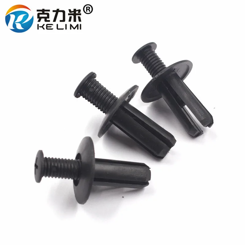 

168 Vehicle Push-Type Screw plastic trim panel expansive fastener clips 8mm hole