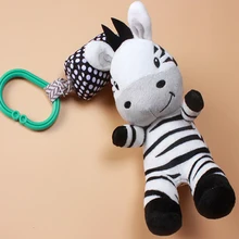 Baby Speelgoed Cartoon Zebra Zuigeling Mobiele Doek Speelgoed Baby Trolley Bed Windgong Rammelaars Bell Bebe Wieg Bed Opknoping Bell pacificeren Speelgoed