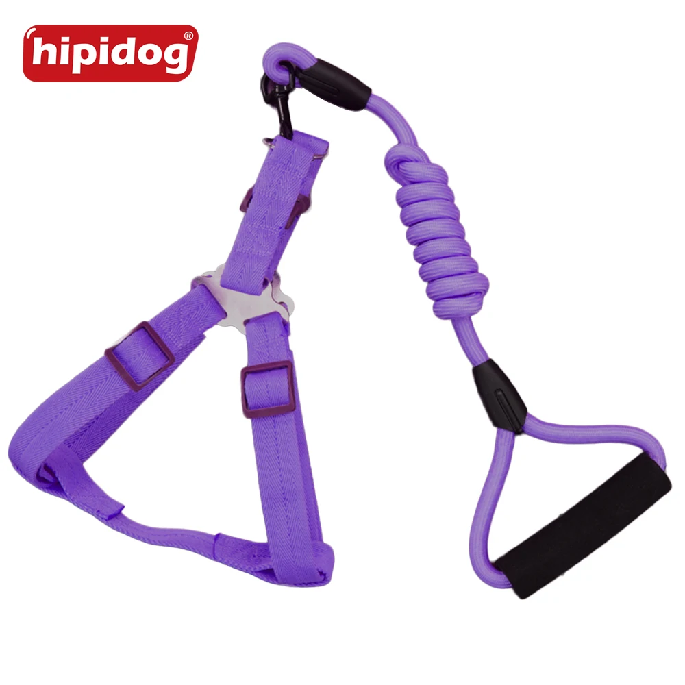 

Hipidog Dog Leash Harness Adjustable & Durable Leashes Set & Heavy Duty Nylon Dog Lead Perfect for Training Walking Running