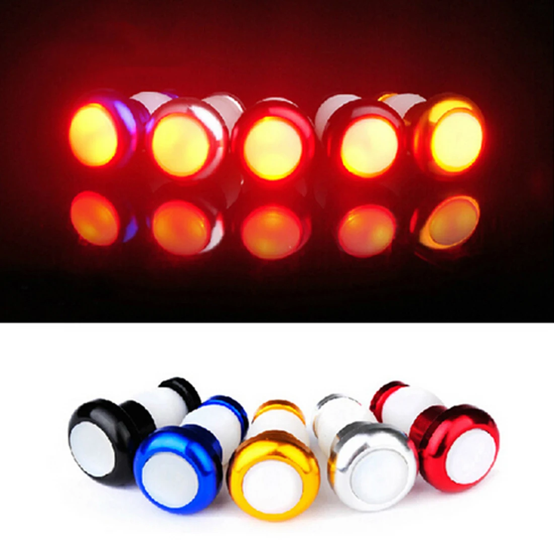 Buy 1Pair Bike Light Turn Signal LED Handlebar Indicator Safety Warning Lamp