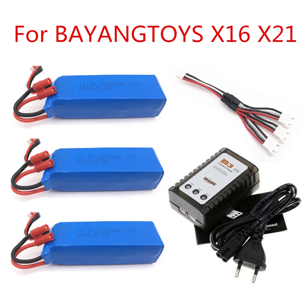 

BATTERY FOR BAYANG BAYANGTOYS X16 X21 RC Quadcopter Spare Parts 11.1V 2200mAh Banana Battery For RC Camera Drone Accessories