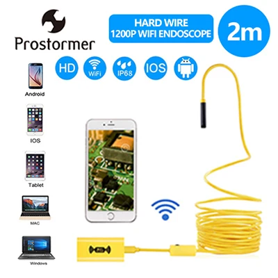 Prostormer 8 мм Wifi эндоскоп камера 1200P Hardwire бороскоп для андроида iPhone Водонепроницаемый эндоскоп 8 светодиодный Endoscopio Camaras20 - Цвет: SPCC046A