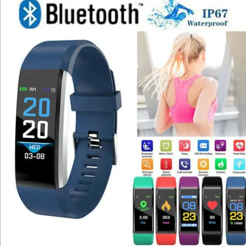 

0.96 inch LED Waterproof Smart Bracelet Sports Wristband Watch Heart Rate Monitor Blood Pressure Fitness Tracker 3B30