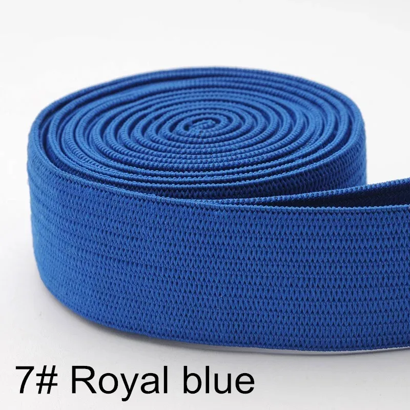 5 м цветные эластичные ленты 20 мм плоская прошитая резинка для нижнего белья трусы Бюстгальтер резиновая одежда декоративный мягкий эластичный пояс - Цвет: C7 Royal blue