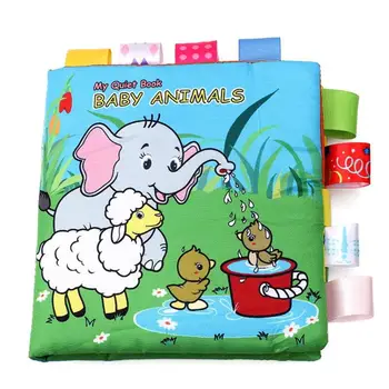 

Cartoon Baby Cloth Book Colorful Early Learning Montessori Quiet Books