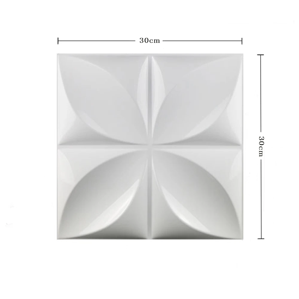 White 1 Yazi пластиковые формочки 3D декоративные стеновые панели обои фрески для гостиной размер 300*300*1,5 мм - Цвет: White 1