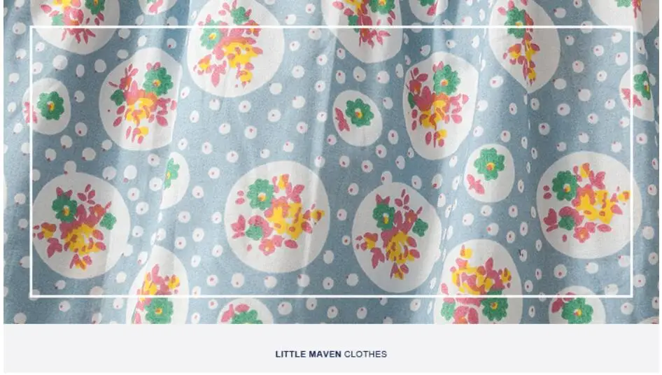 Little maven/детская брендовая одежда для маленьких девочек; осень г.; дизайн; хлопковые топы для девочек с цветочным принтом; футболка со складками; 51246