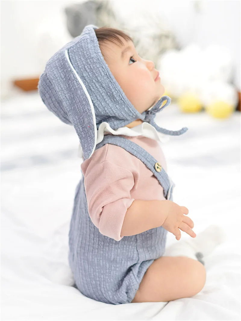 Детский хлопковый комбинезон без рукавов с длинными ушками|baby boy romper christmas|sleeveless