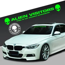 El Visitante Extranjero ET de la manera Fluorescente Reflectante Parabrisas Delantero Del Coche Auto de La Motocicleta Modificado Etiqueta Engomada Del Coche Exterior-Styling