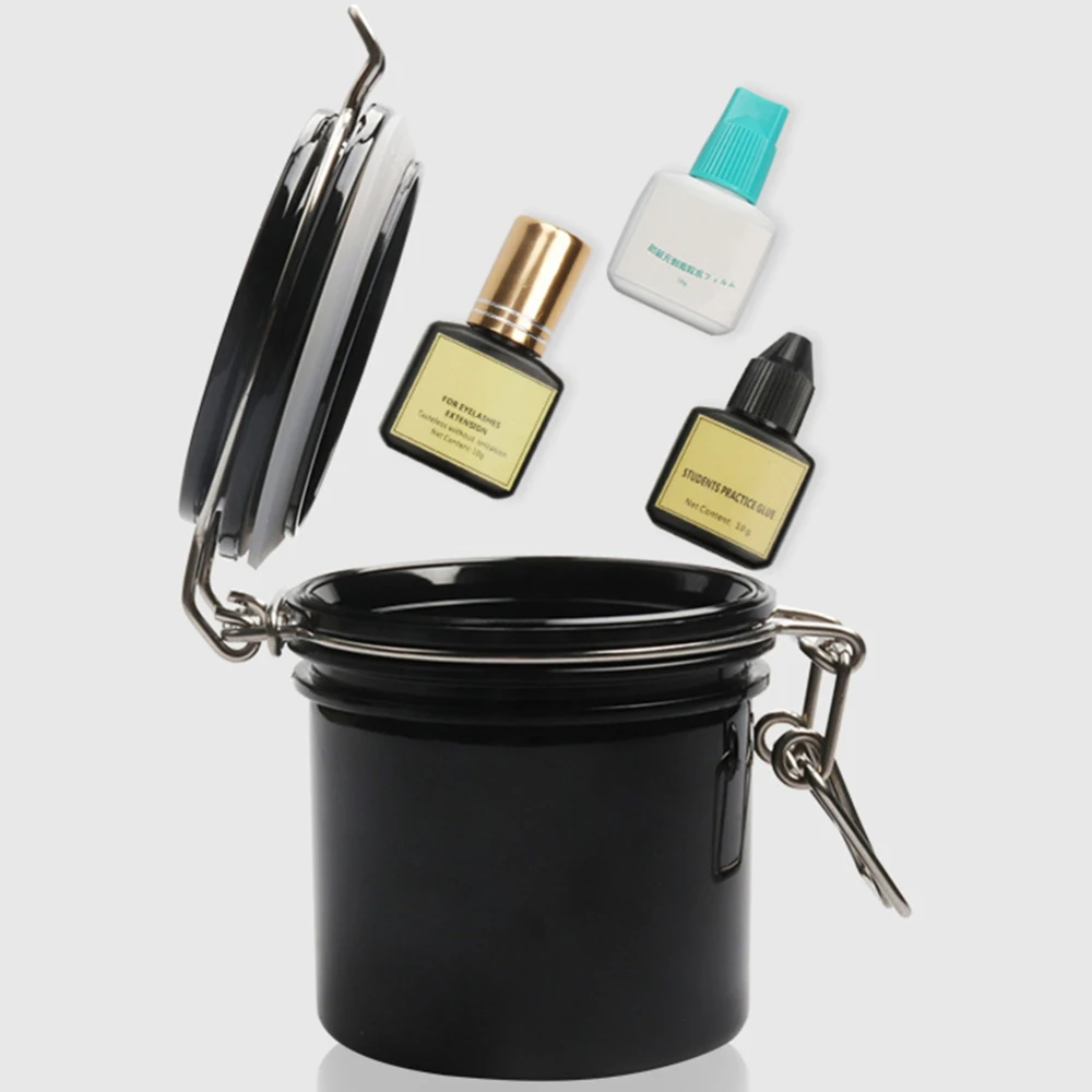 

New Eyelash Glue Storage Tank Single Adhesive Stand Eyelash Extension Activated Sealed Storage Jar Container Dropshipping J11