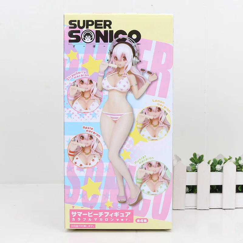 Аниме supersonico фигурка школьная форма для девочек супер купальный костюм Sonico бикини Горячая Коллекционная модель игрушки куклы - Цвет: 6879 box