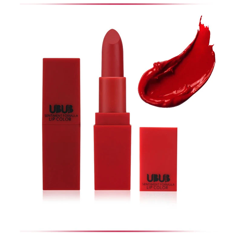 UBUB 5 Colors Lipstick Smooth Moisturizing Long-lasting Waterproof Lip Stick Brown Matte Lip Stick Nude Red Velvet Lipsticks Set (13)