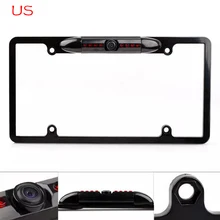 Новое поступление, Автомобильная камера заднего вида, 8 ИК, ночное видение, США, рамка для номерного знака, CMOS, черная рамка для номерного знака, держатель