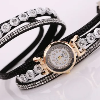 

TIke Toker,Luxury Bracelet Watches Women's Fashion Crystal Gold Quartz Wristwatch Rhinestone relogios femininos hombre watch 10