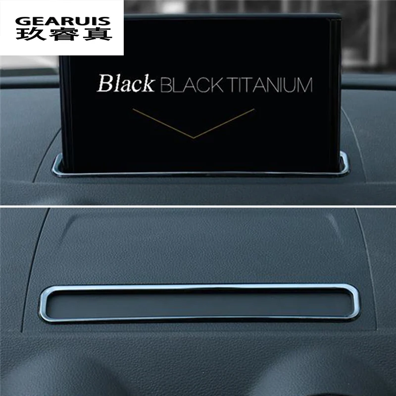For AUDI A3 8V 2013 2017 Car Chrome Trim Styling Navigation Decorative Frame Strip Cover Sequins