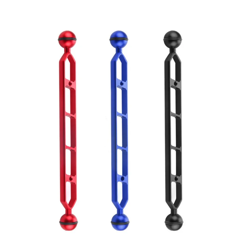 

11inch CNC Anodizing Aluminum Alloy Extension Arm Bracket Skeletons Mounts Ball Head Adaptor for Stabilizer Diving Flash Lights