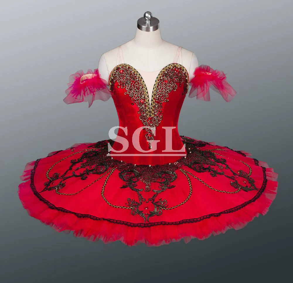 Балетная красная юбка пачка танцевальные костюмы для сцены классическая