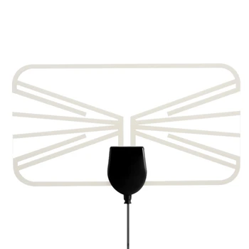 

1080P HDTV Indoor Antennas 50 Miles Range Small Antenna For Digital TV With F To IEC Adapter