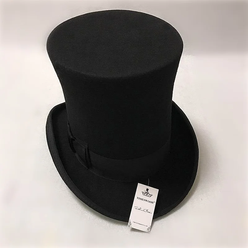 25 см Высота стимпанк шляпа шерсть Fedoras Mad Hatter топ шляпа Викторианский мужской Millinery традиционный магический трюк фокусник шоу шапки