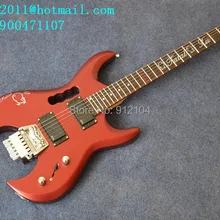 Новая электрогитара без головки грифа в красном цвете с возможностью адаптации и корпус из липы+ EMS F-1949