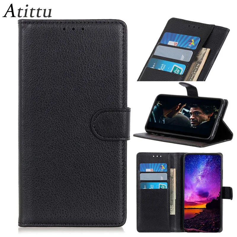 

Atittu Phone Case for OPPO AX5 A3S R15 R17 NEO Case Cover Luxury Flip Wallet PU Leather Case for OPPO K1 A5 Realme 2 Book Cover