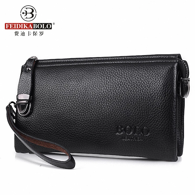 Vintage Famous Brand Men Wallet Luxury Long Men's Clutch Bags Male Monederos Purse Leather Portemonne carteira masculina