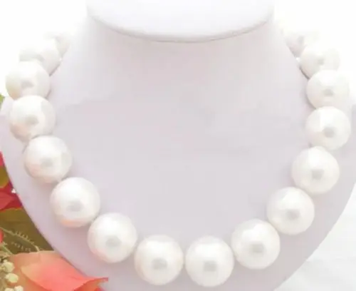 

Hot sell Noble- FREE SHIPPING>>>@@ ddh001750 HUGE 17" 20MM WHITE SOUTH SEA SHELL PEARL NECKLACE AAA