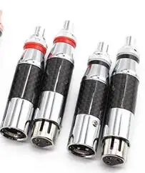 2х XLR штекер для RCA гнездо адаптера золото сбалансированный кабель штекер Phono - Цвет: rhodium female